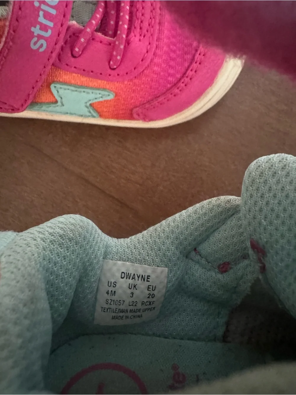 Stride Rite Pink and Mint Toddler Sneakers
